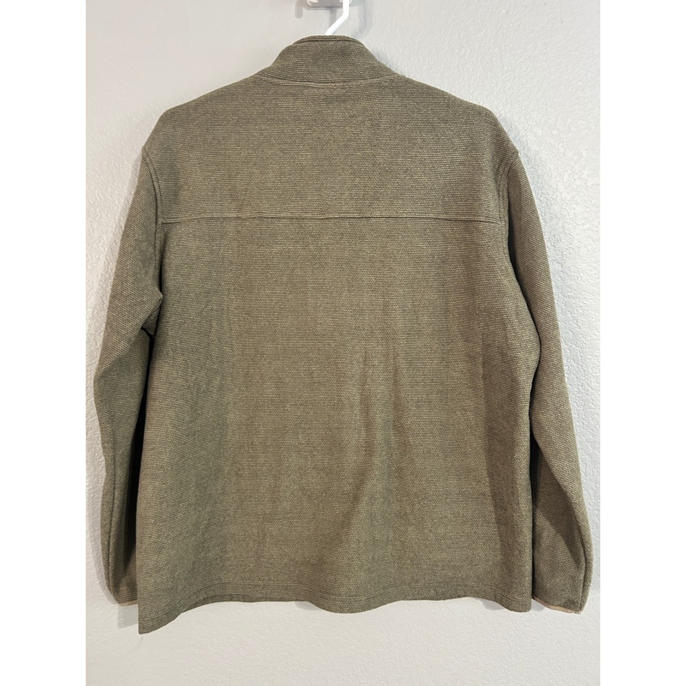 AFTCO Mens XXL Khaki Tan Textured Quarter Zip Fleece Pullover Fishing Sweater - Picture 4 of 7